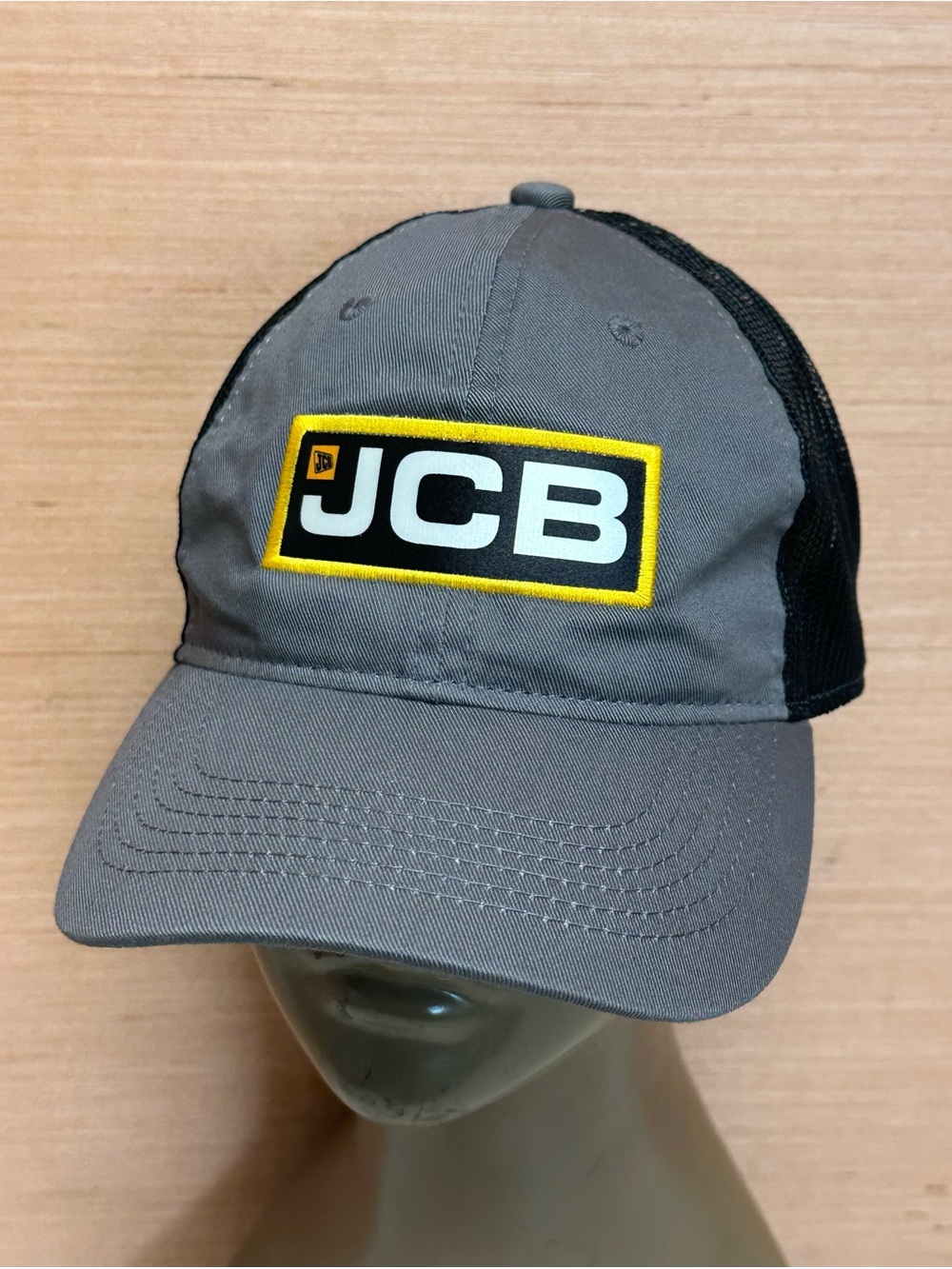 JCB Logo Gray & Black Mesh Back Trucker Hat Cap Adult OSFA Adjustable